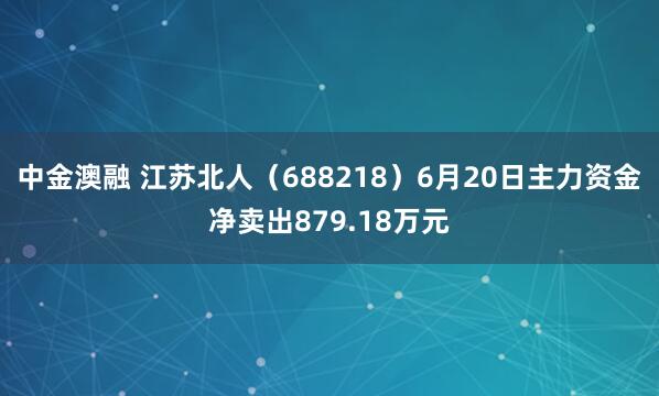 中金澳融 江苏北人（688218）6月20日主力资金净卖出879.18万元