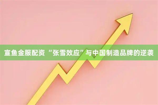 宣鱼金服配资 “张雪效应”与中国制造品牌的逆袭
